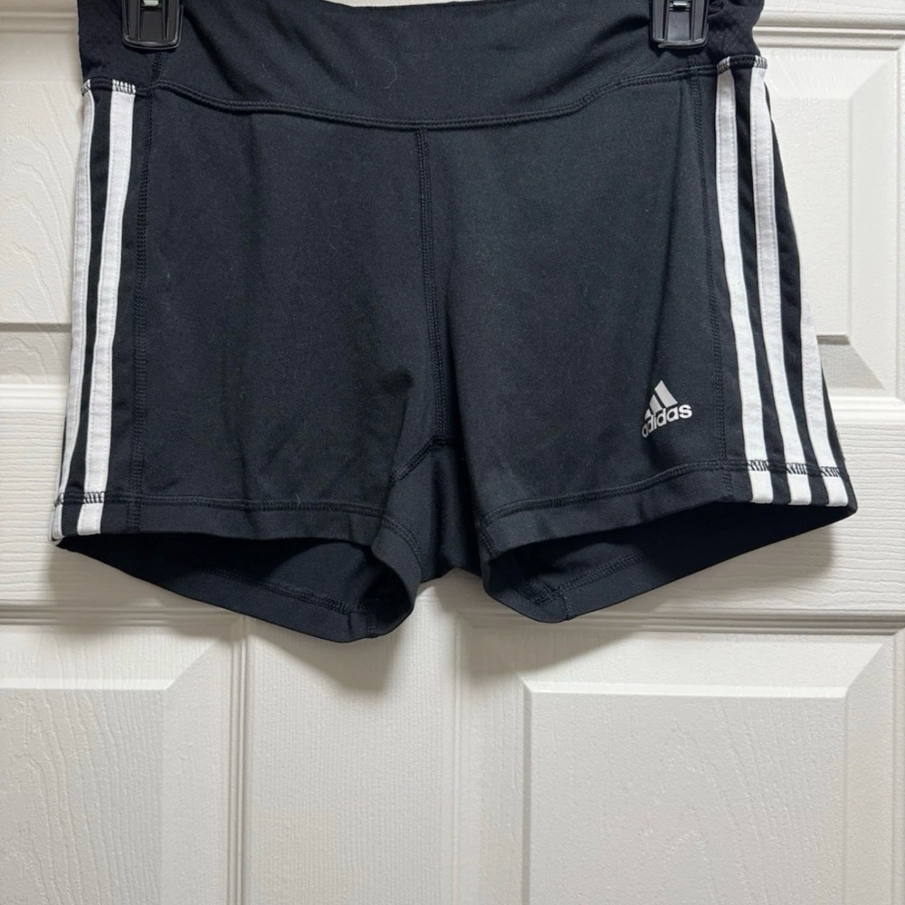 Adidas Black and White Compression Athletic Shorts